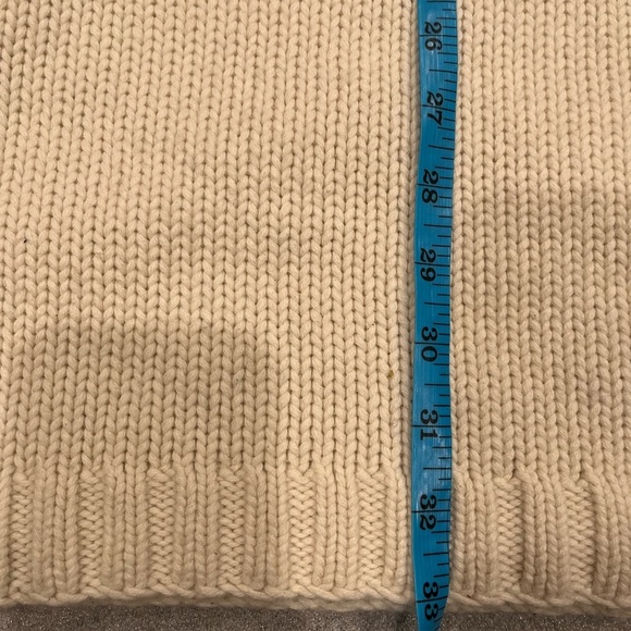 [S]Trovata Off White Cashmere Blend Chunk Knit Tank Sweater Dress Crochet - Picture 6 of 9